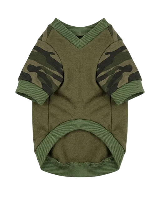 Camo Skull Hooded Dog Sweater - Gently Used
