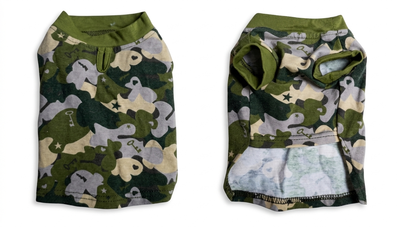 Camo Print Dog Tee - Gently Used