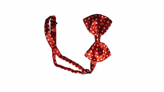 Red Polka Dot Pet Bow Tie – Adjustable Neck Accessory – Gently Used