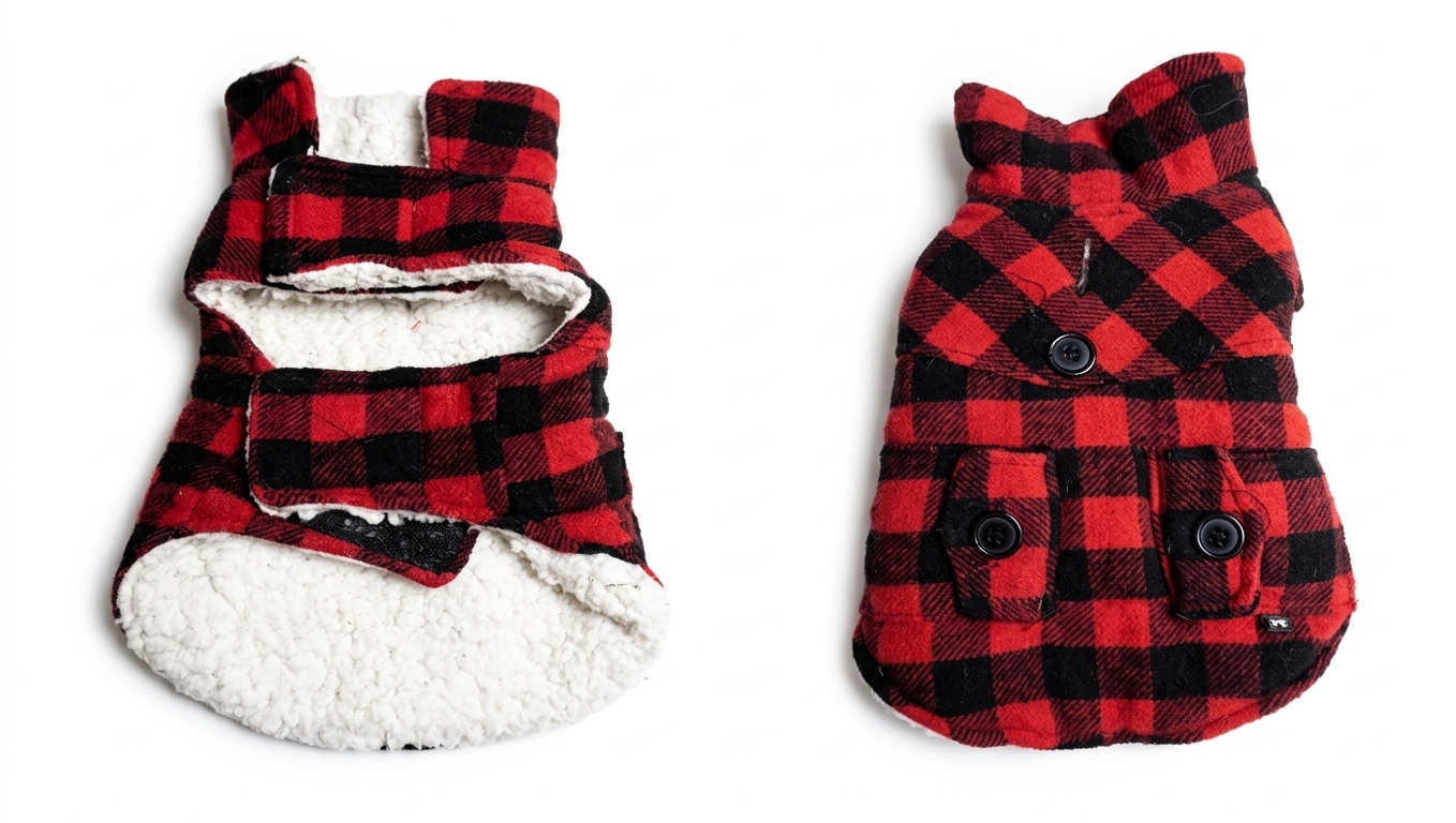 Buffalo Plaid Sherpa Dog Coat – Gently Used