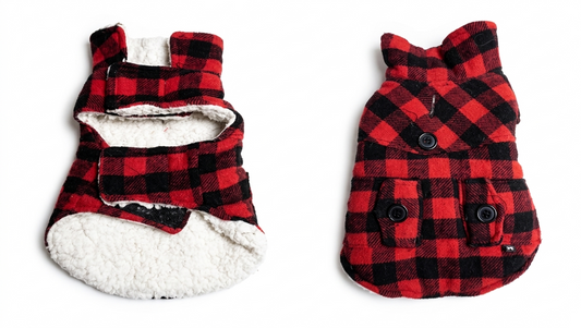 Buffalo Plaid Sherpa Dog Coat – Gently Used