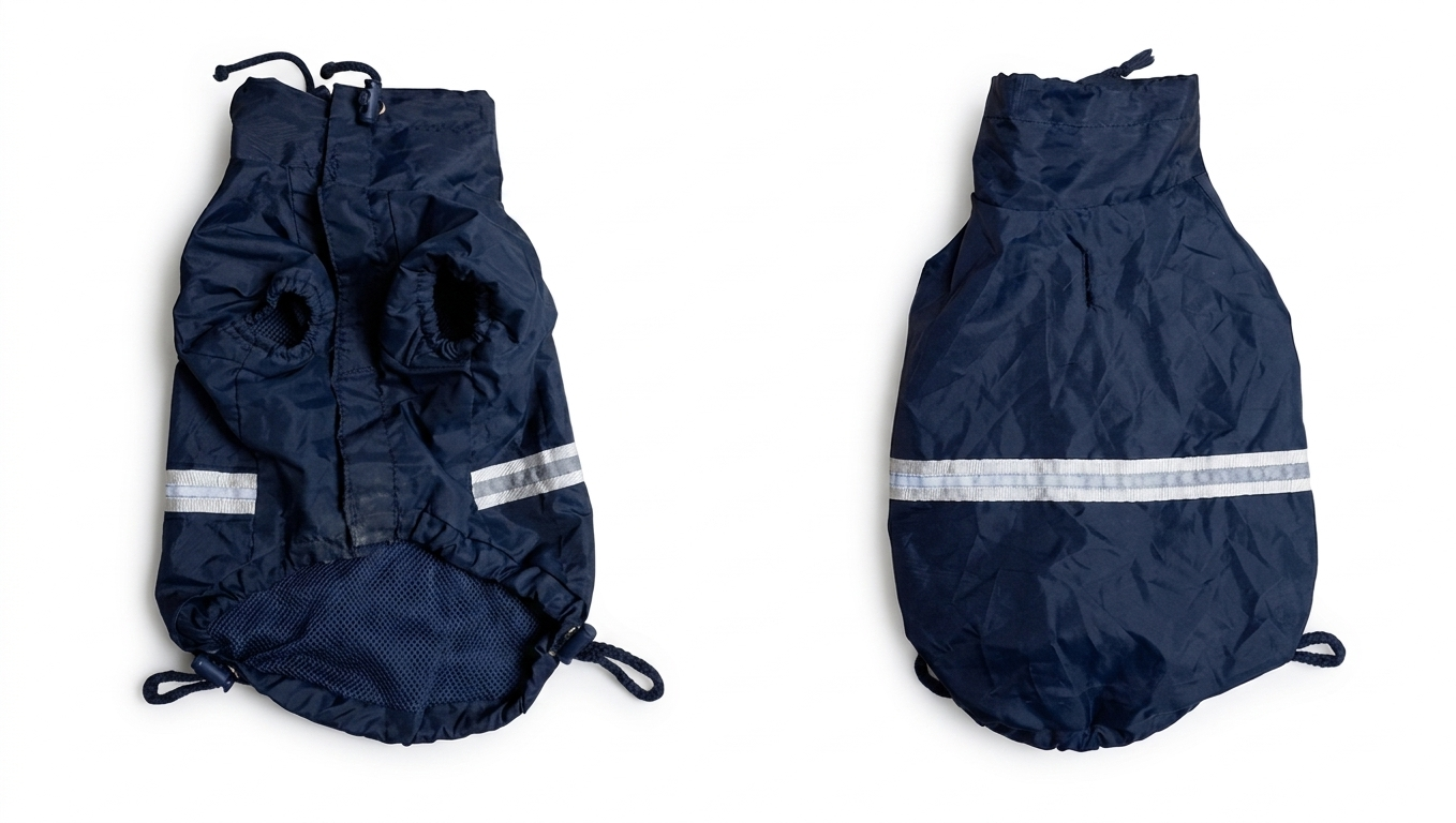 Navy Reflective Dog Rain Jacket – Gently Used