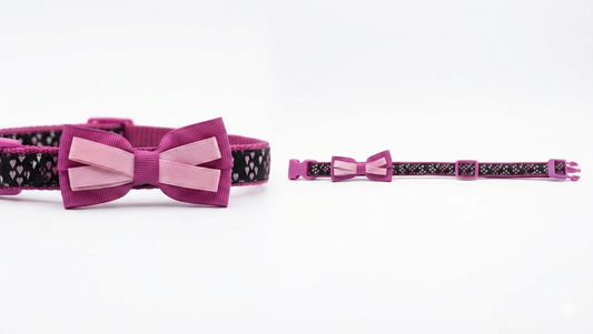 XS Pink Bow Dog Collar – Chihuahua Size – Gently Used