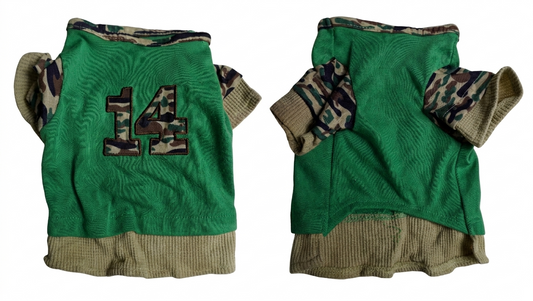 Camo Number 14 Dog Tee - Gently Used