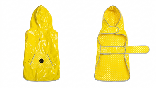 Yellow Polka Dot Dog Raincoat – Gently Used