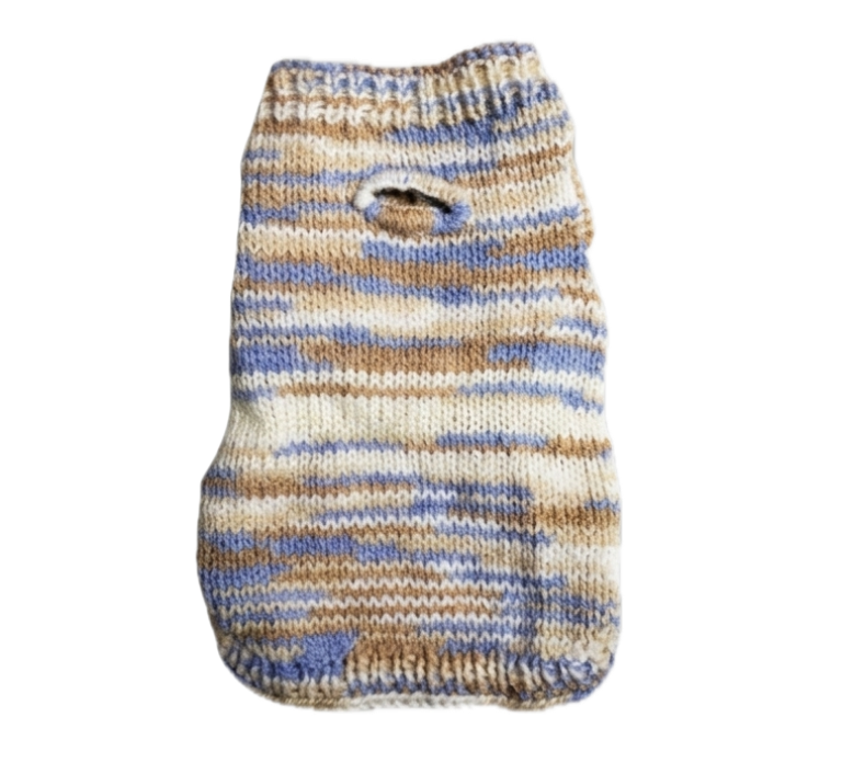 Blue Striped Knit Dog Sweater - Gently Used