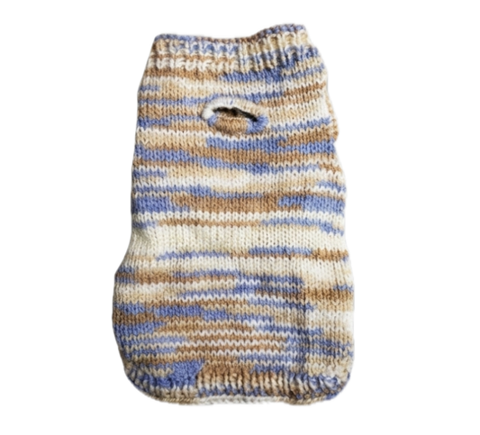 Blue Striped Knit Dog Sweater - Gently Used