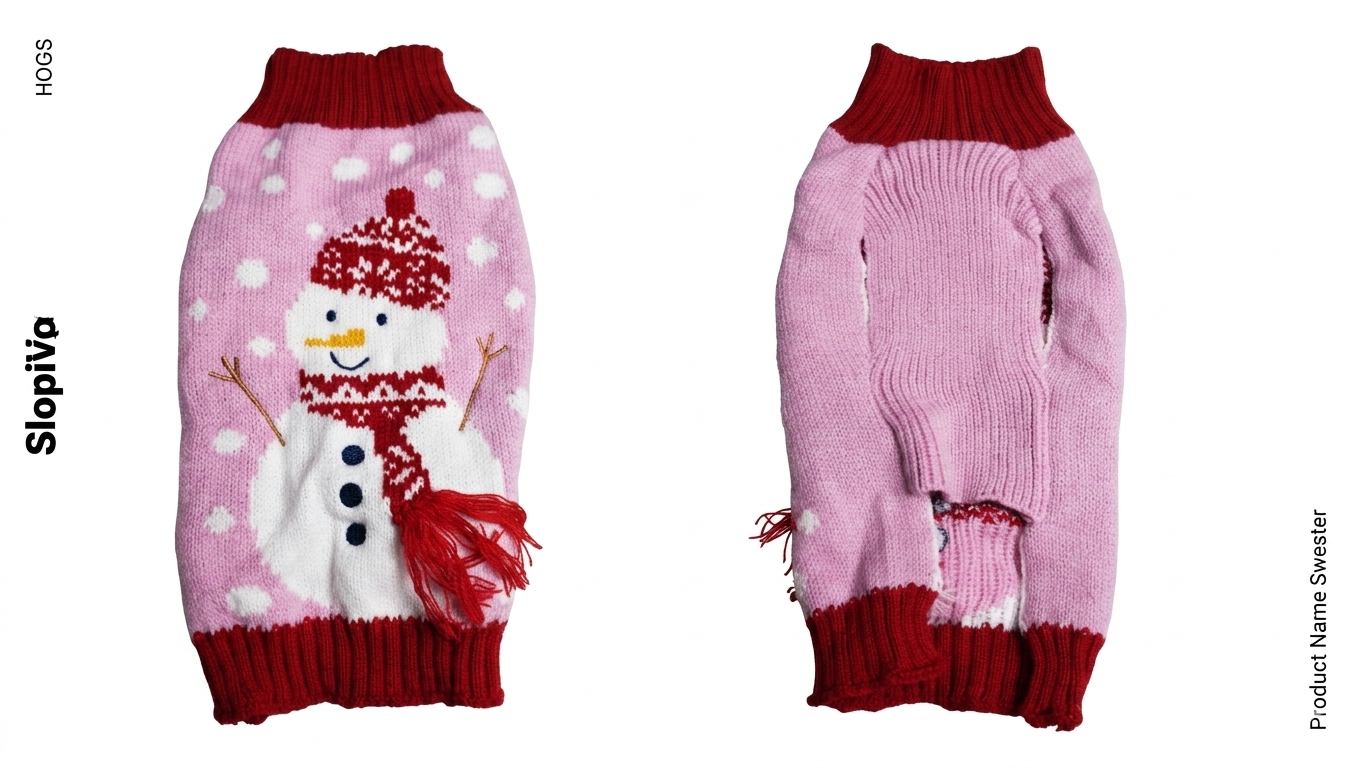 Pink Snowman Dog Sweater – Gently Used