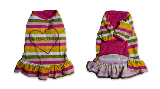Rescued Stripe Dog Dress - Gently Used